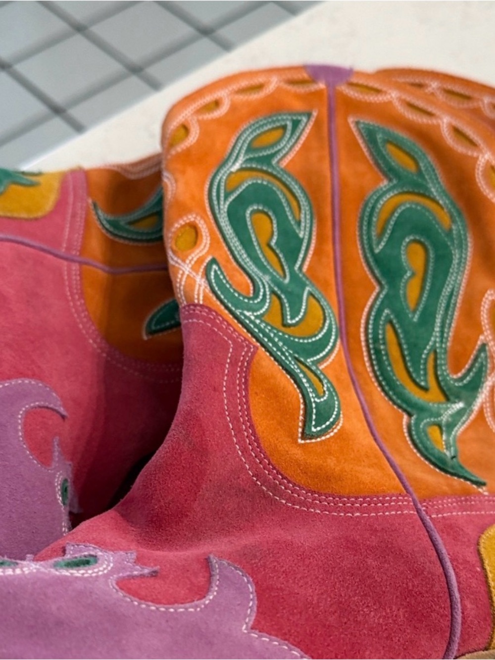 Jeffery Campbell Rare Suede Western Cowgirl Boots Freepeople - Picture 4 of 6